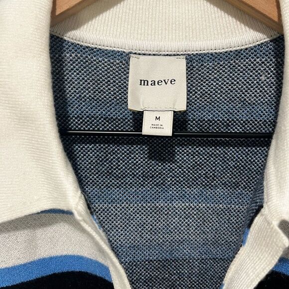 By Anthropologie Maeve Color Block Mini Sweater Dress M NWT - Picture 3 of 11